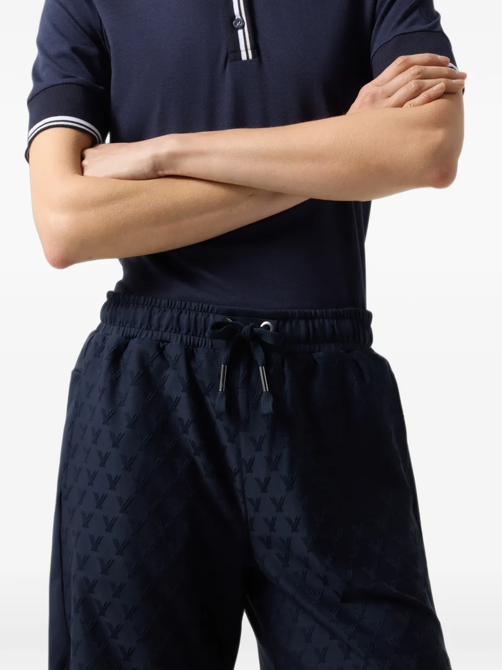 BOGNER Alycia jacquard-patterned performance shorts Blauw