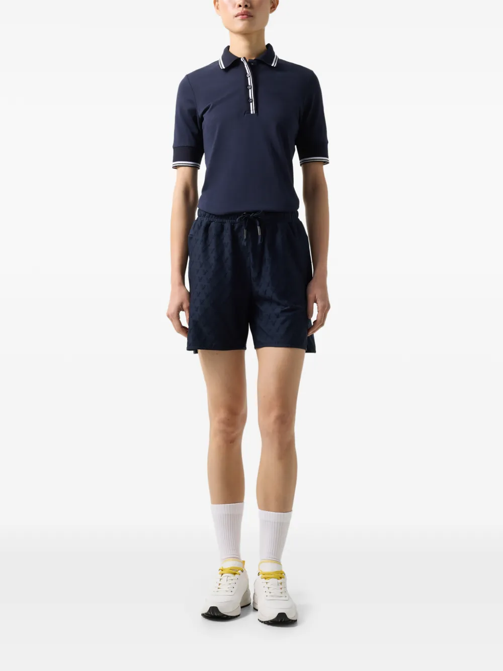 BOGNER Alycia jacquard-patterned performance shorts - Blau
