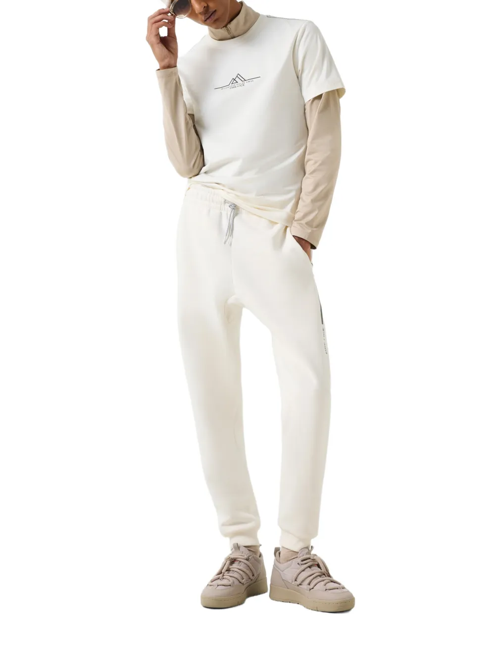 BOGNER FIRE+ICE Fadi logo-print track pants Beige