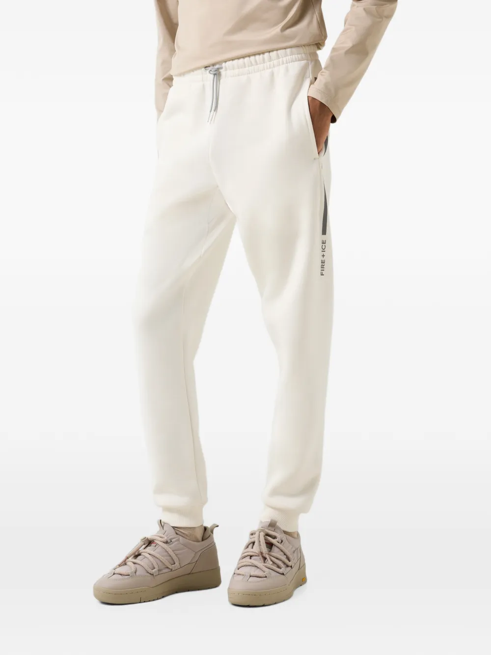 BOGNER FIRE+ICE Fadi logo-print track pants Beige