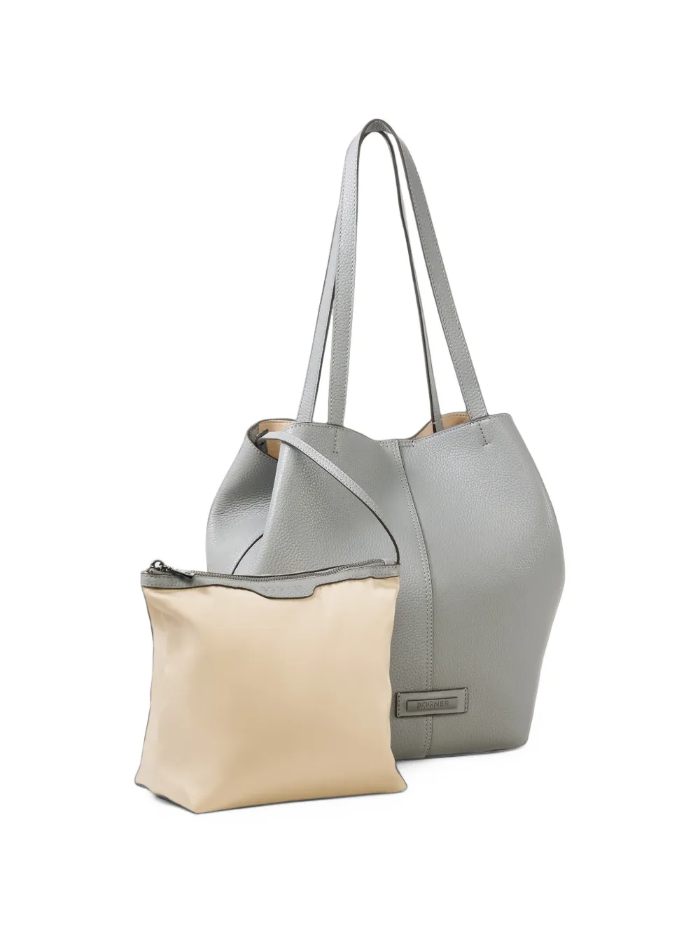 BOGNER Neuwies Keiko leather detachable-pouch tote bag Grijs