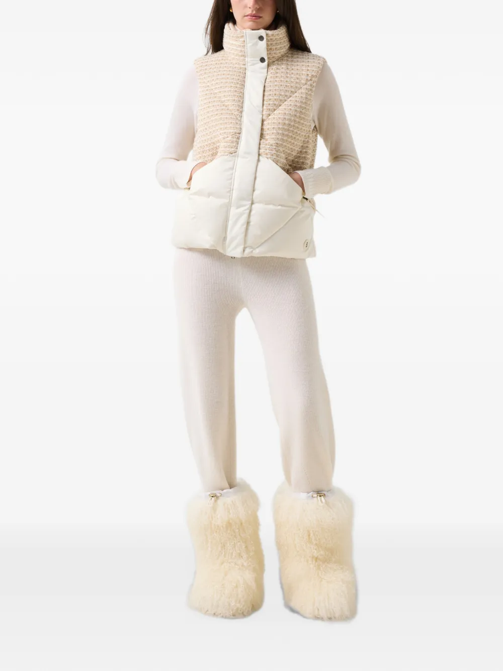 BOGNER Netty quilted gilet Beige