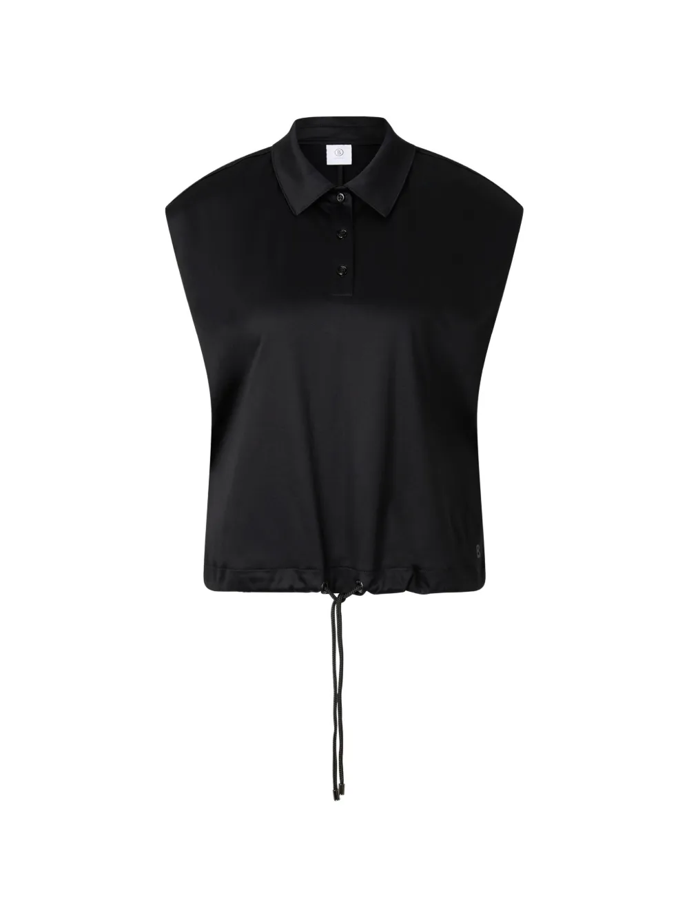 BOGNER Mia drawstring-hem polo top Zwart