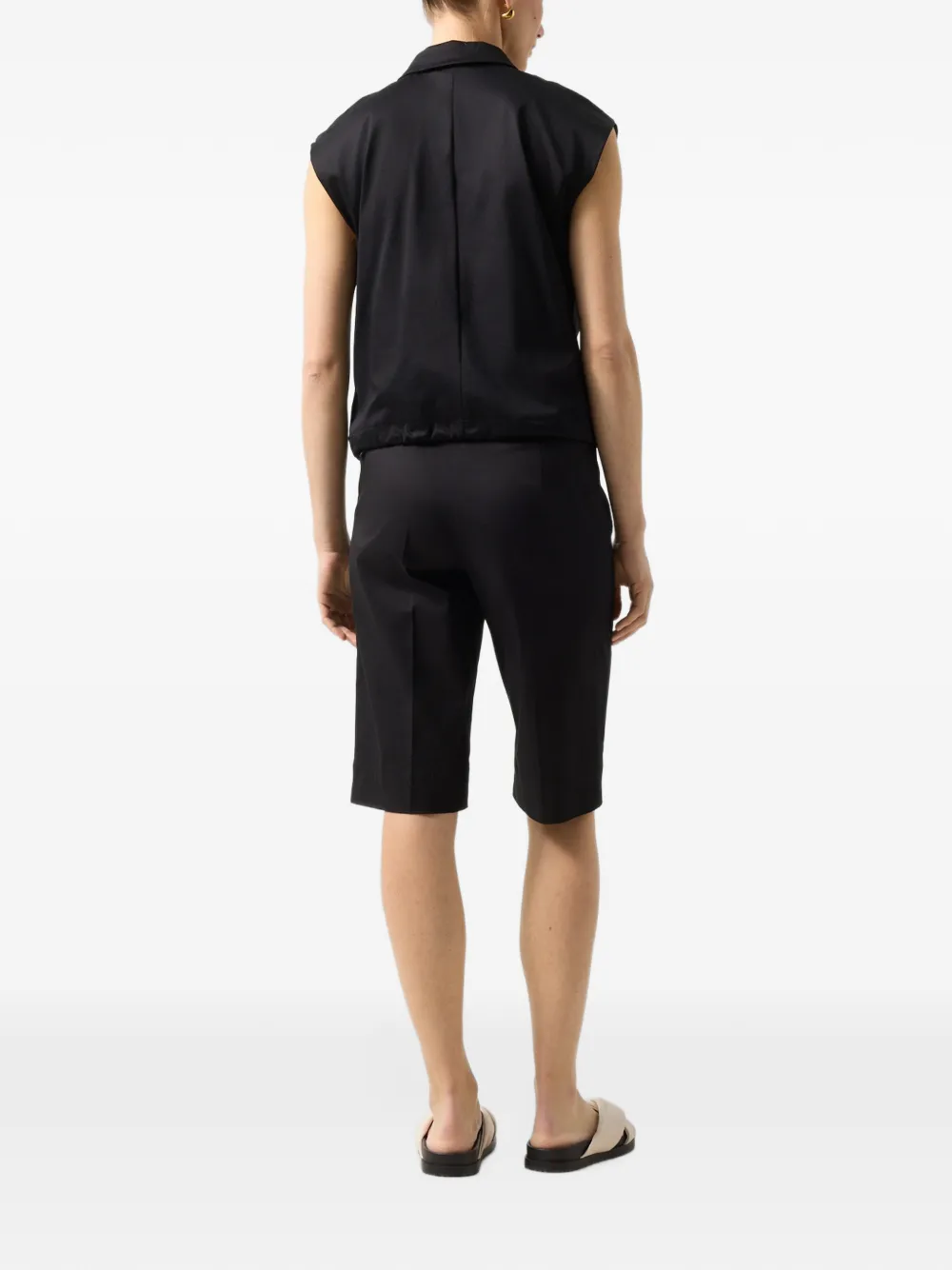 BOGNER Mia drawstring-hem polo top Zwart