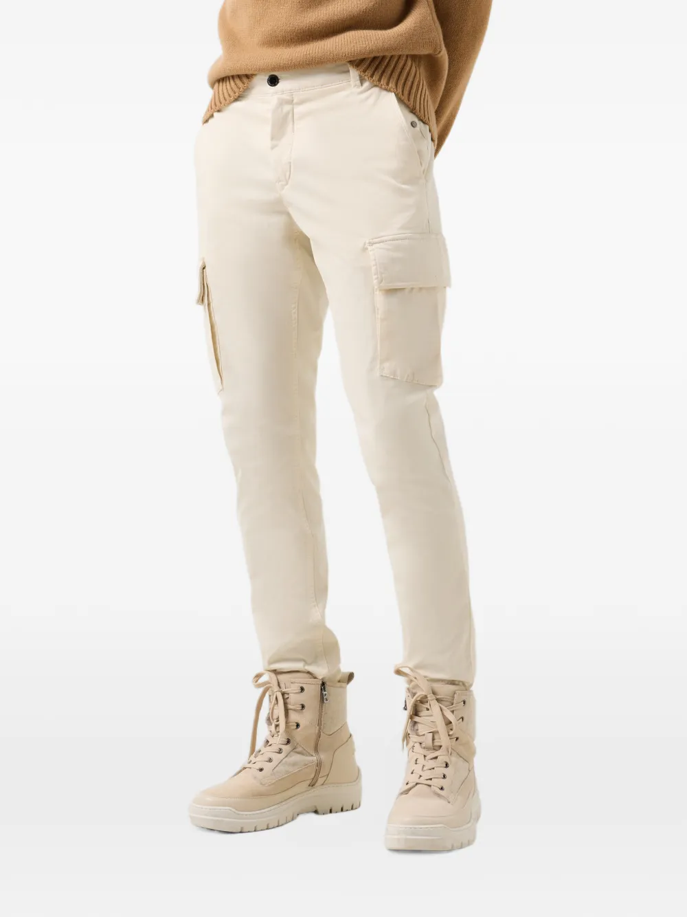 BOGNER Bruno satin-finish cargo pants Wit