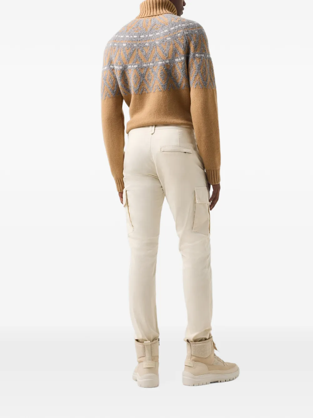 BOGNER Bruno satin-finish cargo pants Wit