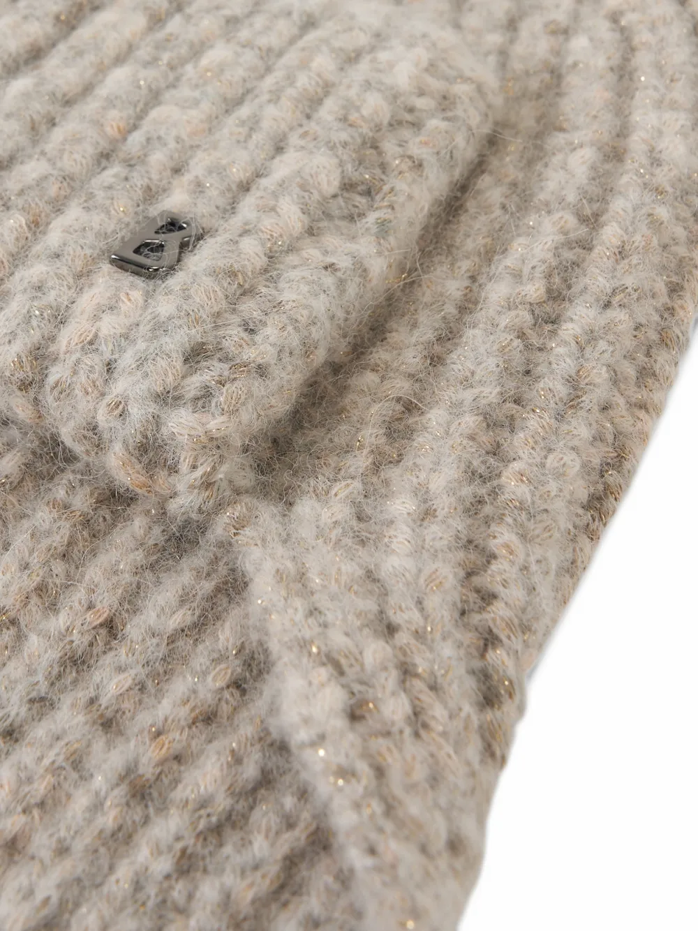 BOGNER Suzanne rib-knit beanie hat Beige