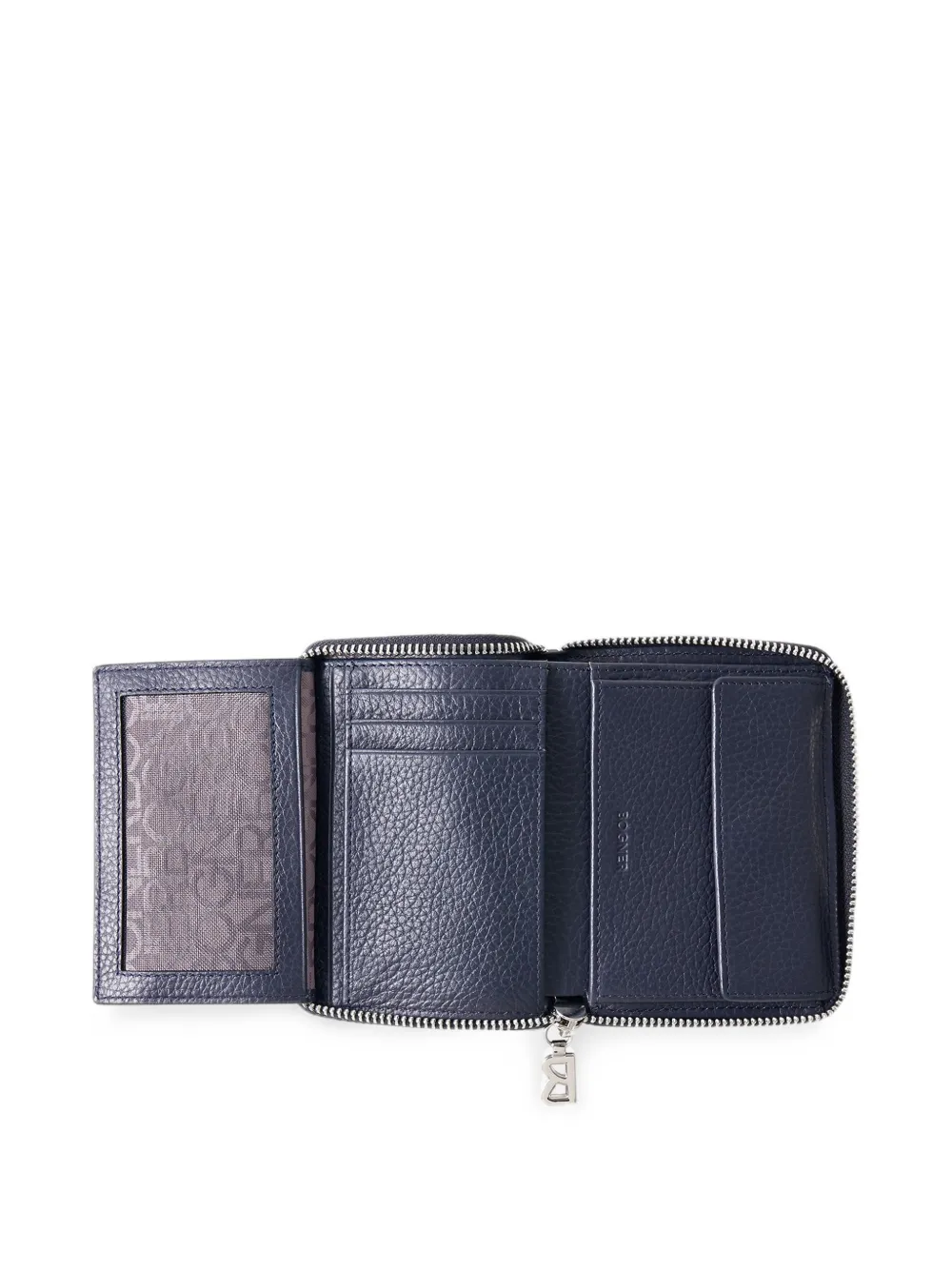 BOGNER Wallis Norah grained-leather wallet Blauw
