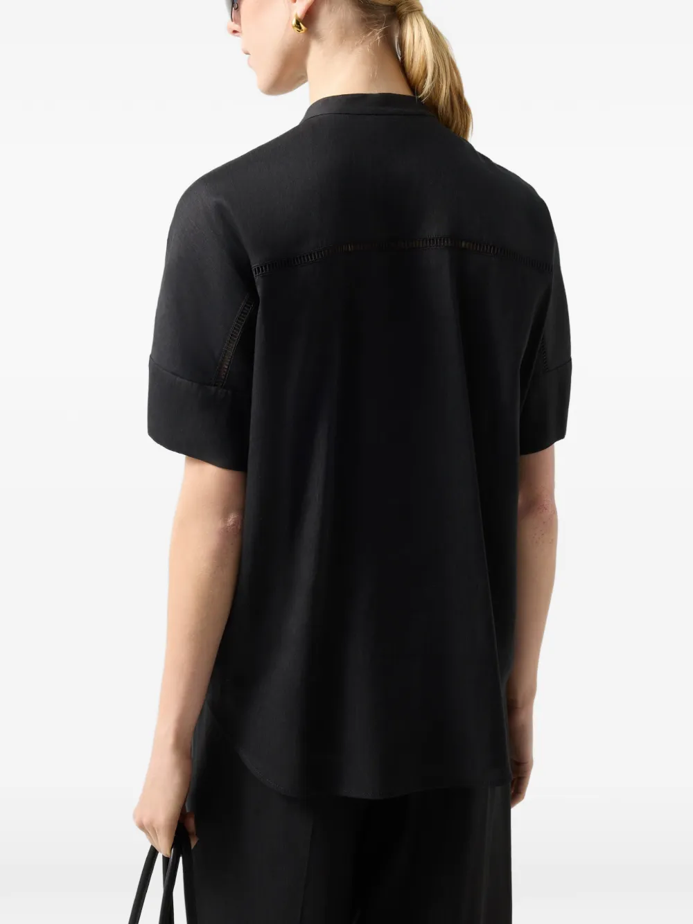 BOGNER Cheryl linen-blend shirt Zwart