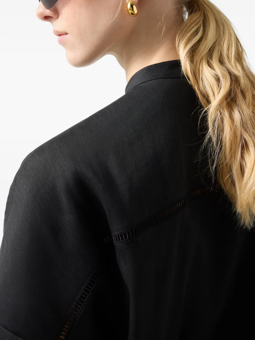 BOGNER Cheryl linen-blend shirt Zwart