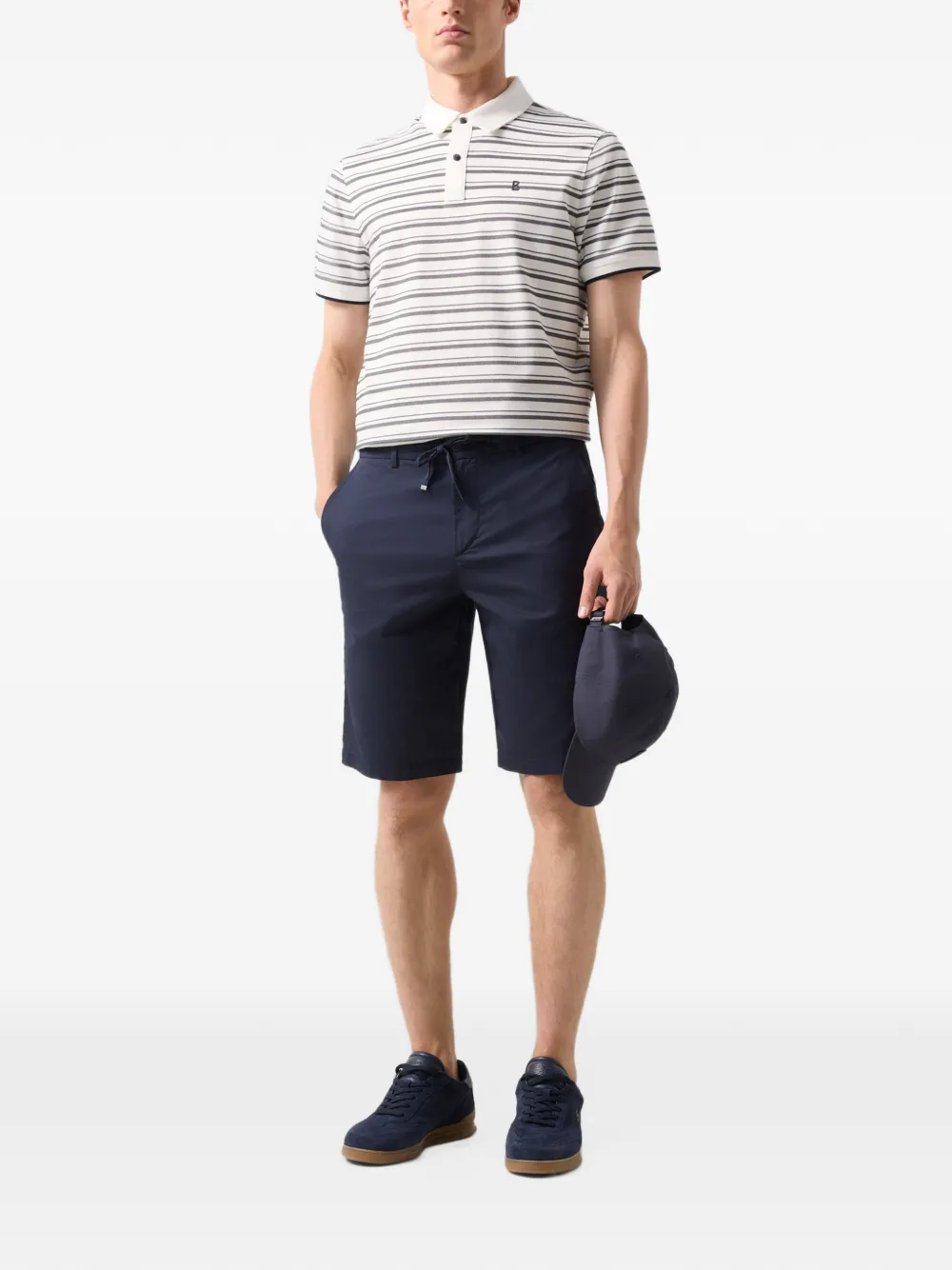 BOGNER Cole drawstring-twill shorts Blauw