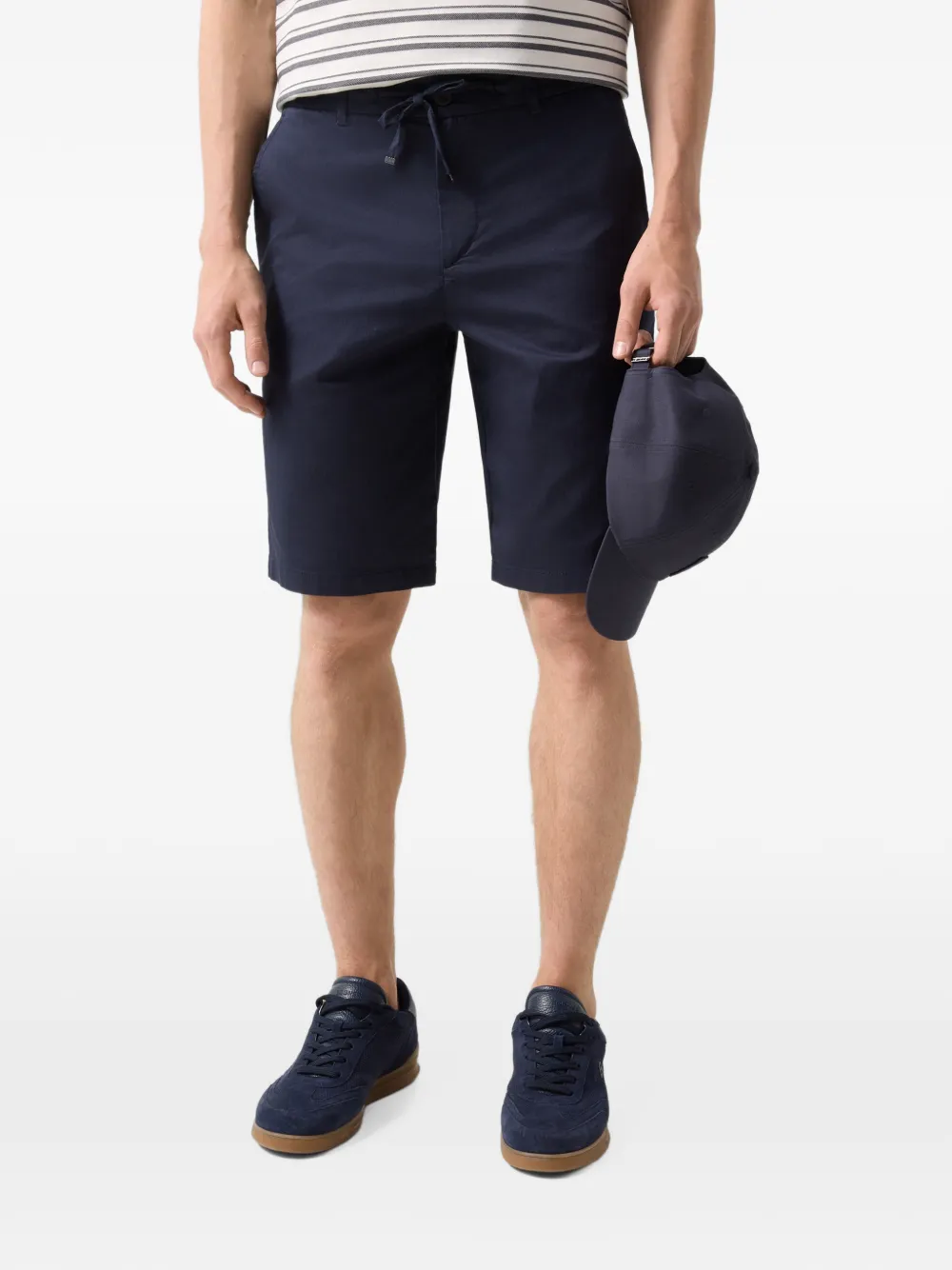 BOGNER Cole drawstring-twill shorts Blauw