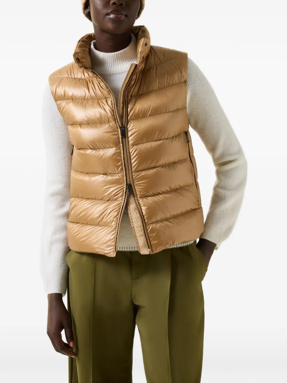 BOGNER Milly quilted gilet - Nude