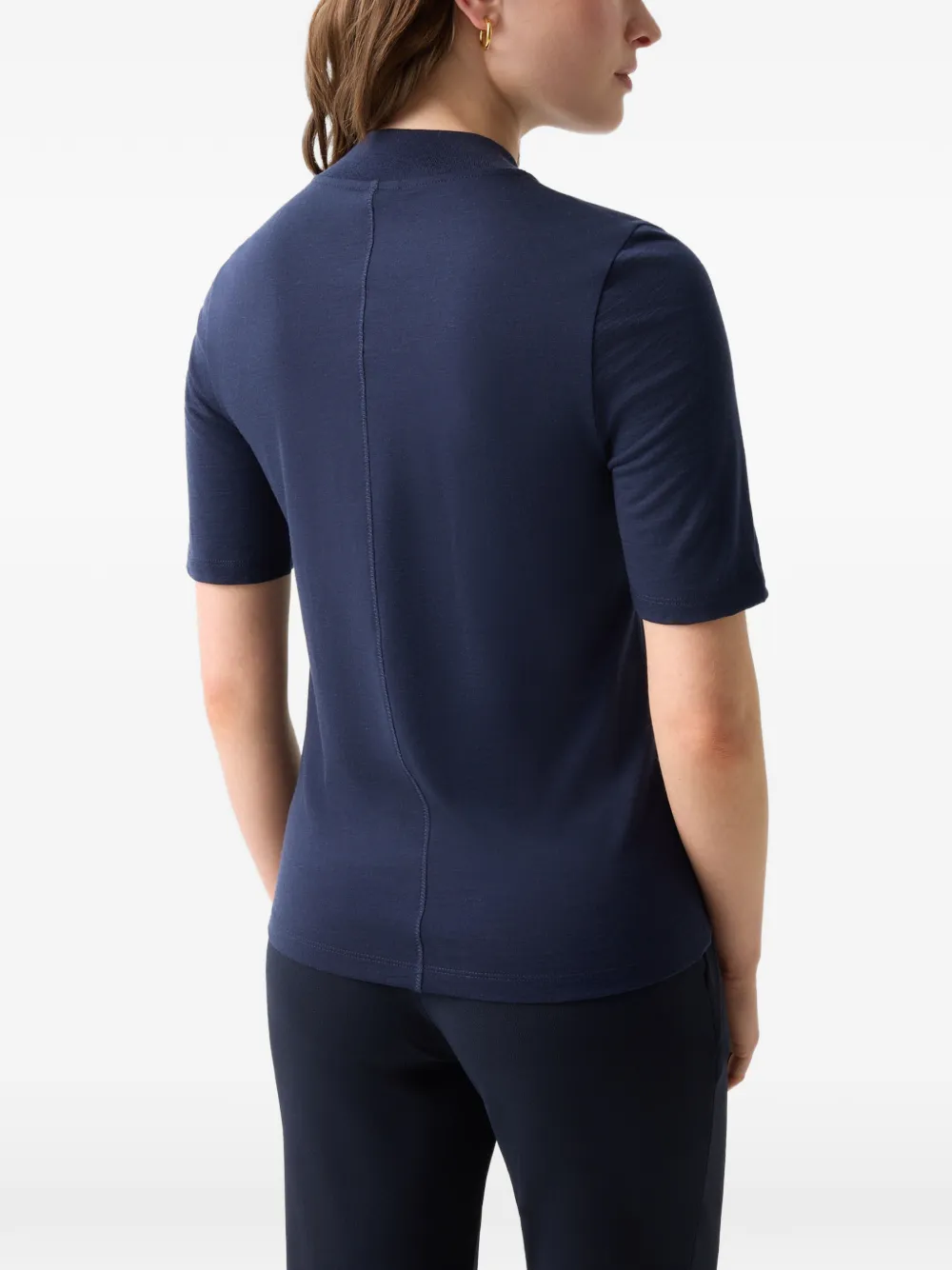 BOGNER Willow zip-fastening high-neck T-shirt Blauw