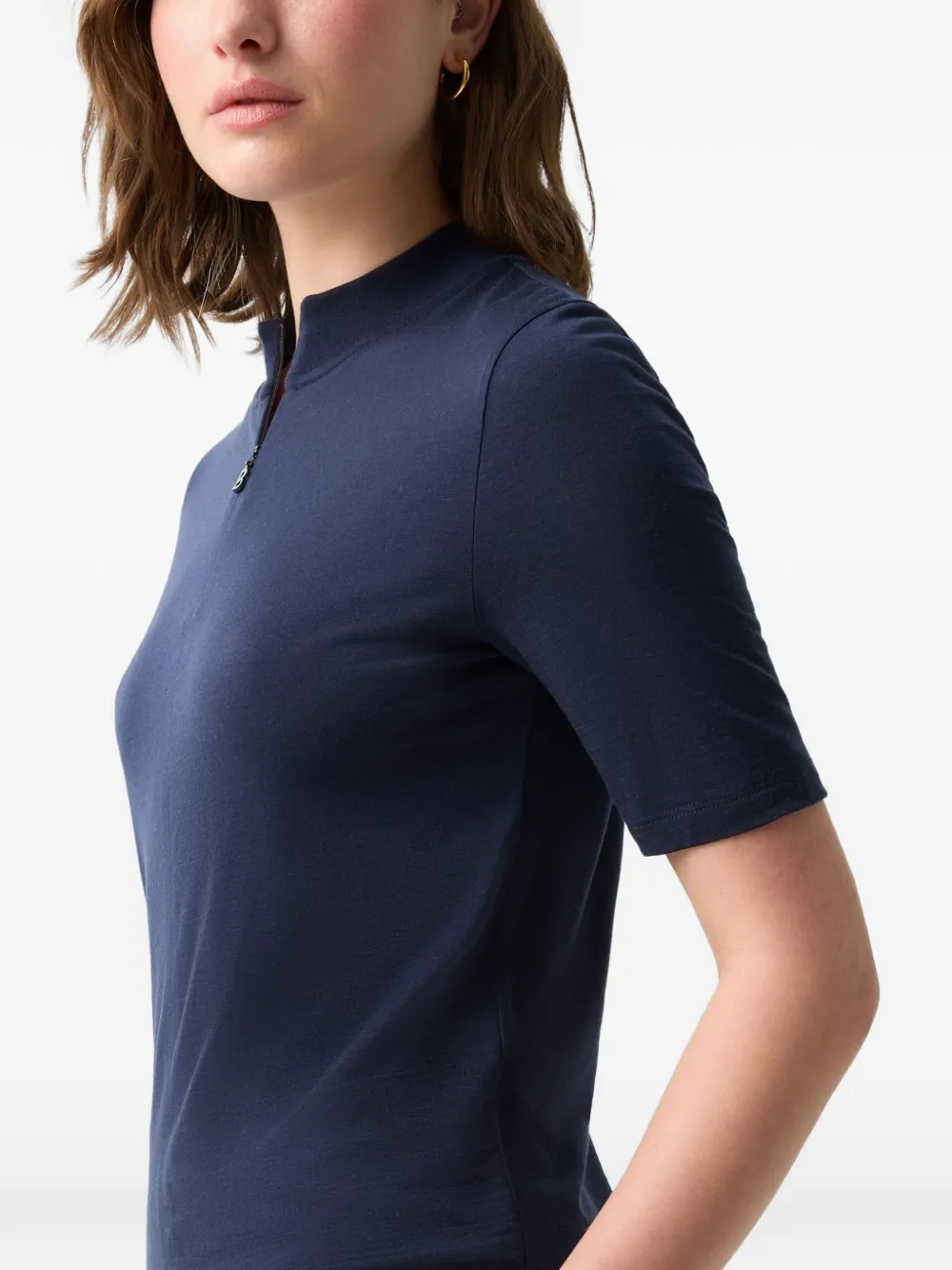 BOGNER Willow zip-fastening high-neck T-shirt Blauw