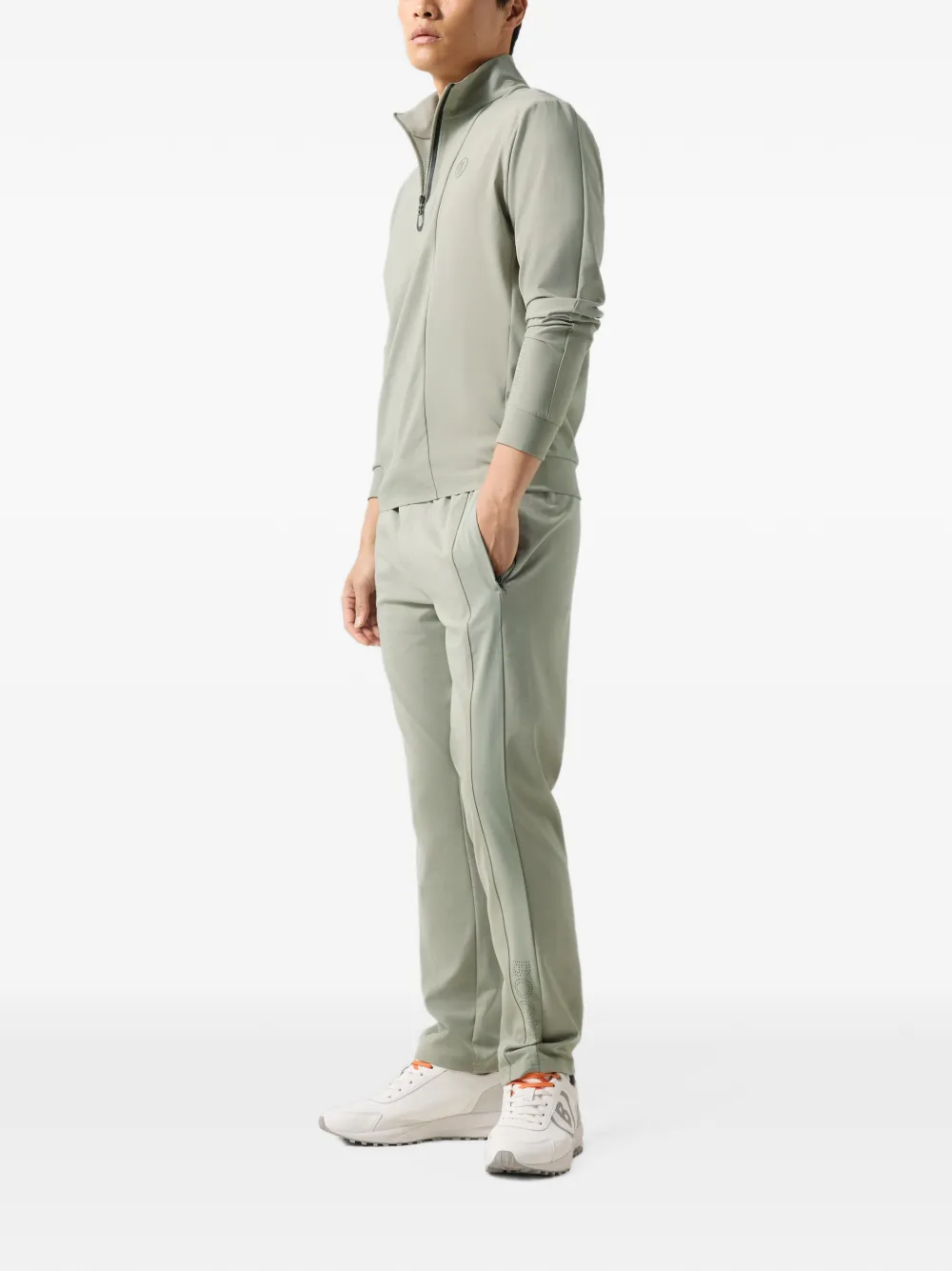 BOGNER Connor zip-collar sport sweatshirt Groen