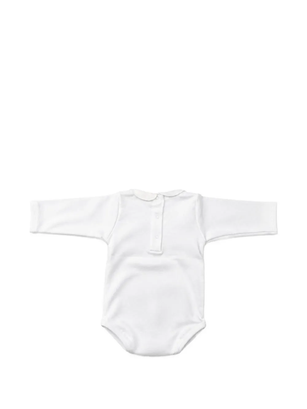 Mariella Ferrari deer-embroidered Peter Pan collar bodysuit Wit