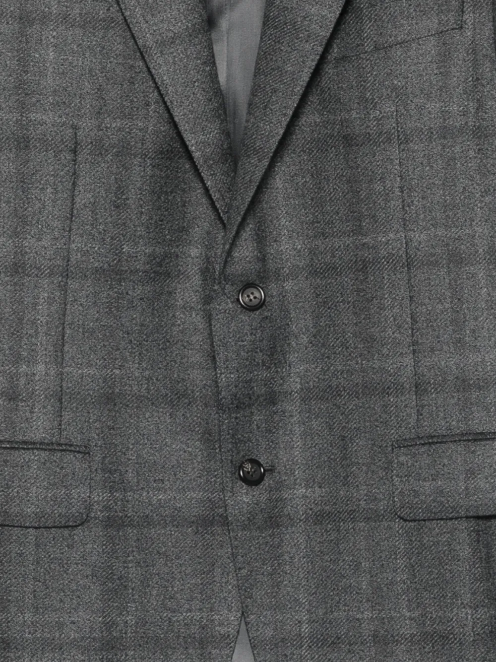 Canali check wool blazer Grijs