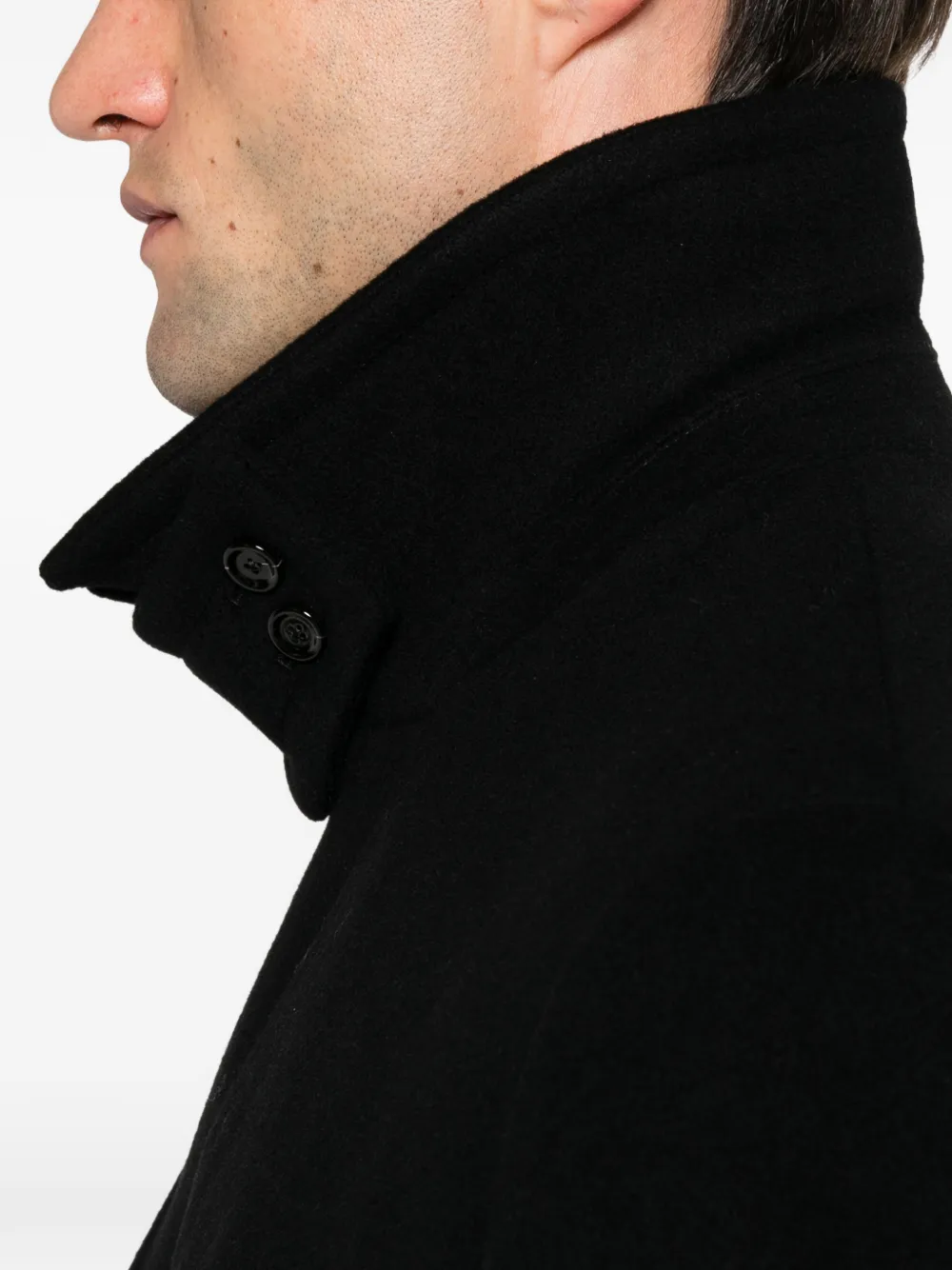 Lardini notch-lapel double-breasted coat Zwart