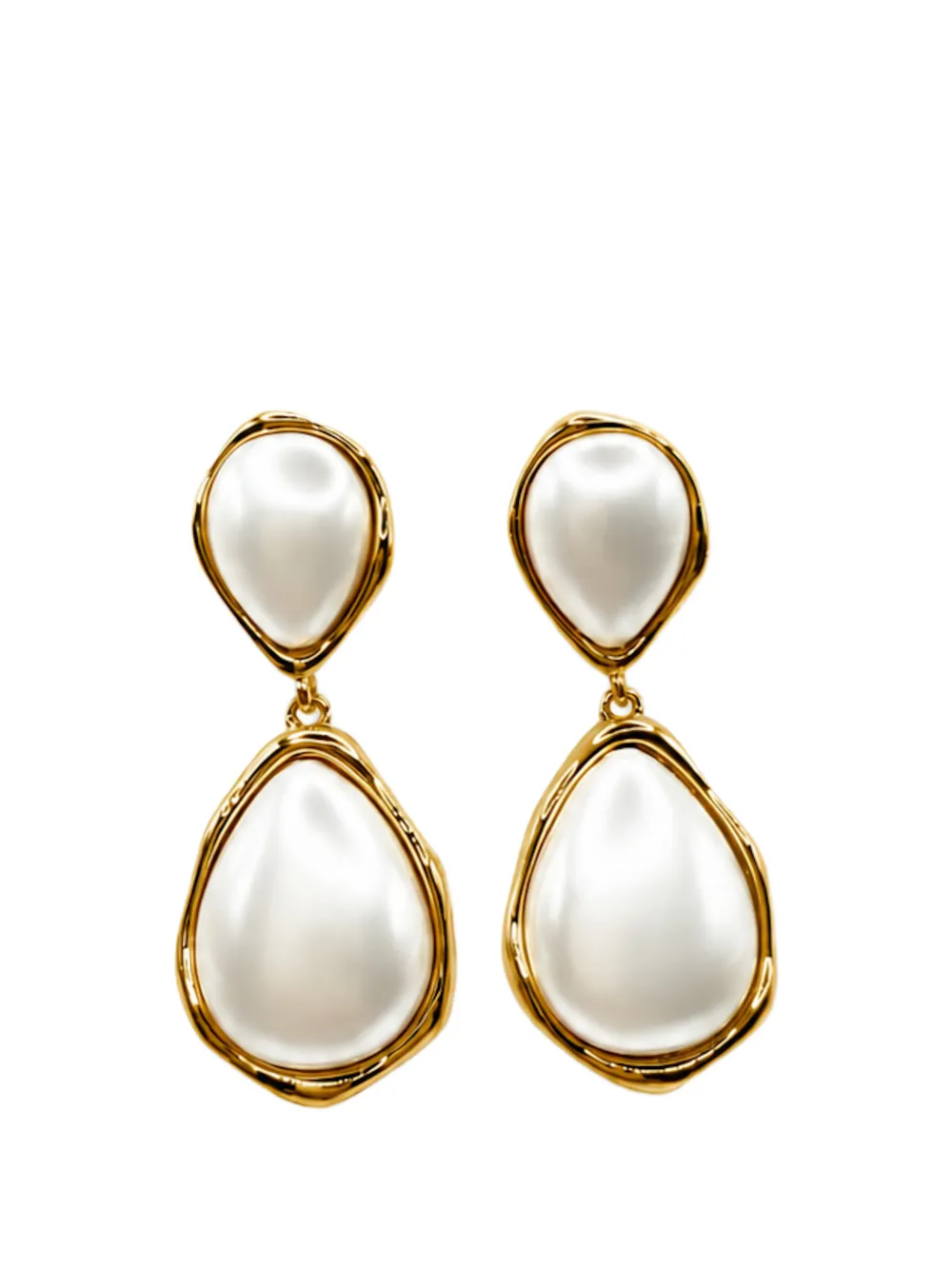 HZMER JEWELLERY Shudha faux pearl earrings - Oro