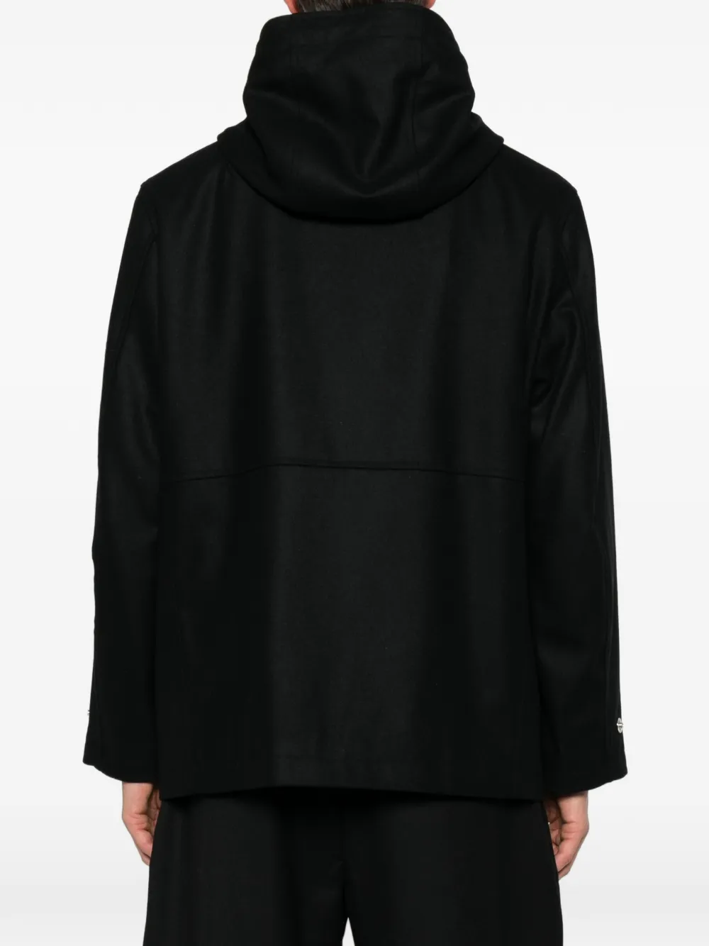 Mackintosh hooded snap-button jacket Zwart
