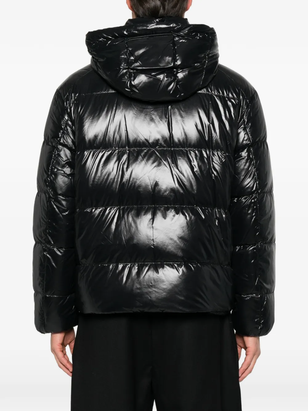 Moose Knuckles quilted hooded jacket Zwart