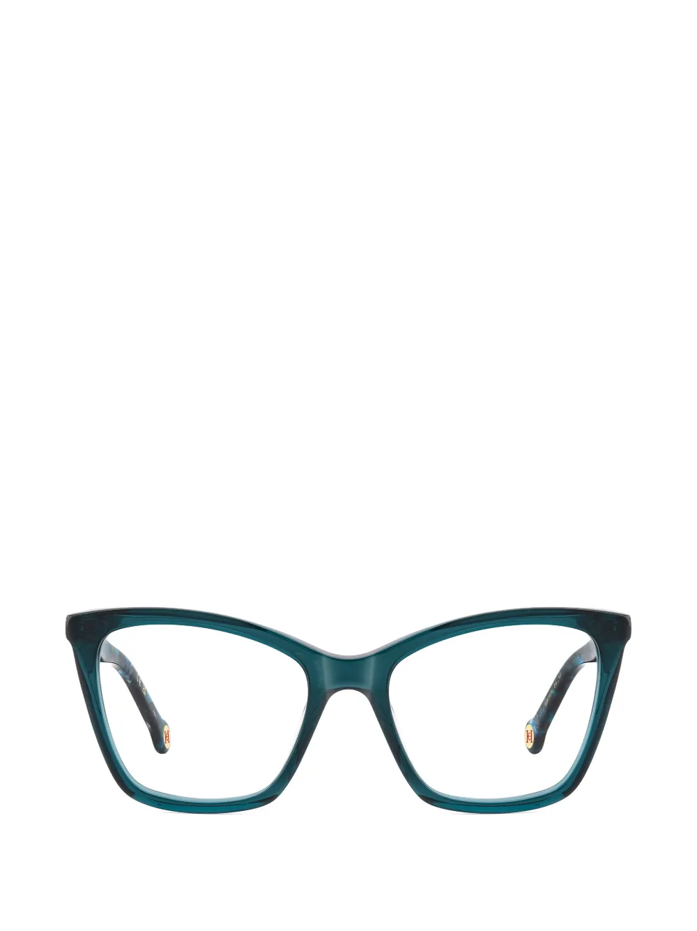 Carolina Herrera logo-plaque cat-eye glasses - Grün