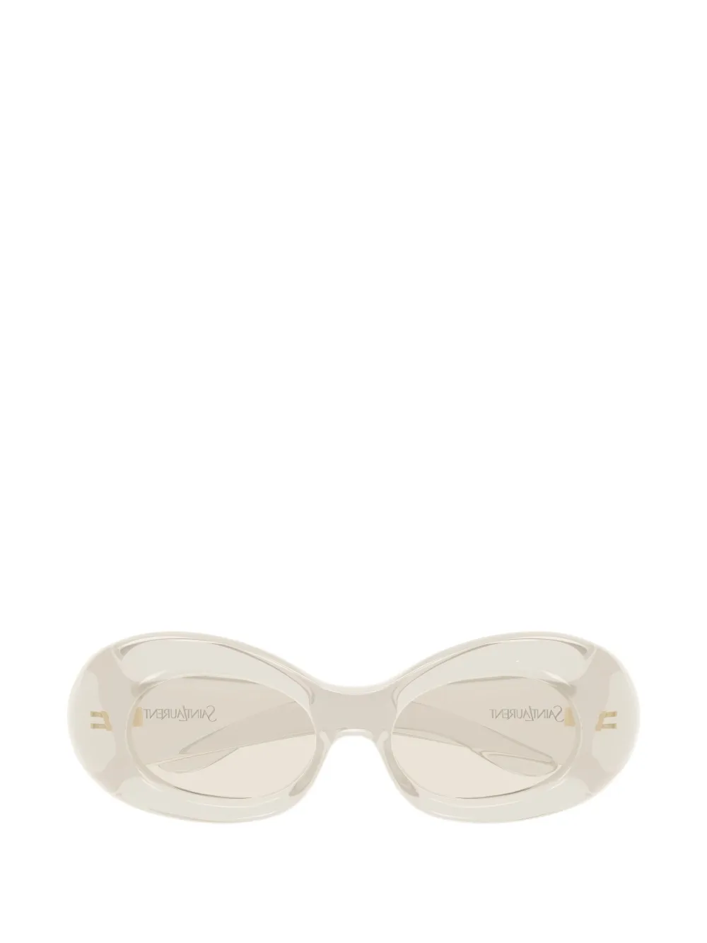 Saint Laurent Eyewear SL 968 zonnebril met ovaal montuur Wit