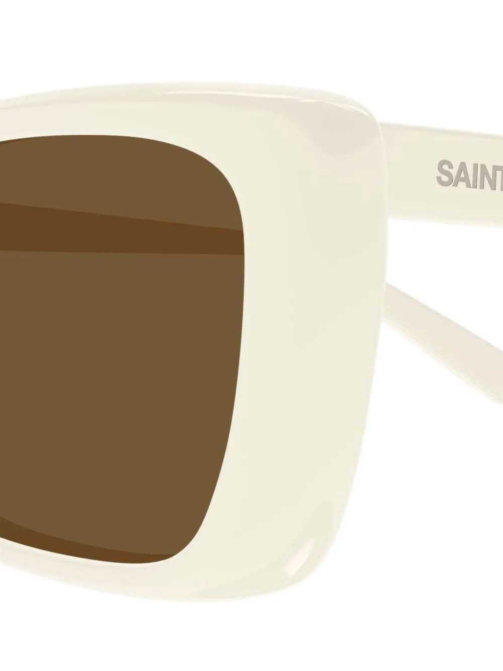 Saint Laurent Eyewear Zonnebril met rechthoekig montuur Wit