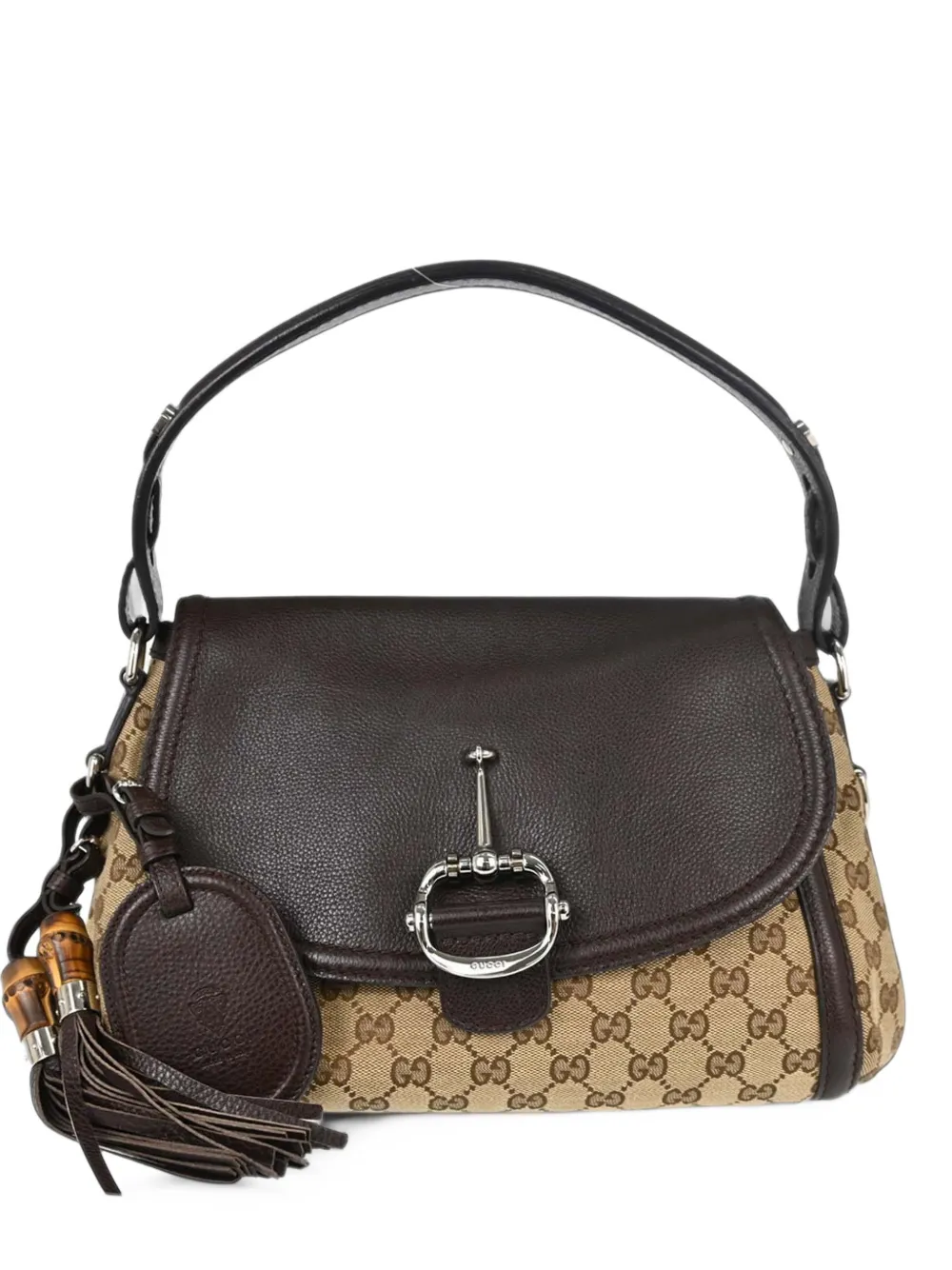 Gucci Pre-Owned Techno GG canvas Horsebit-detail tote bag - Nude