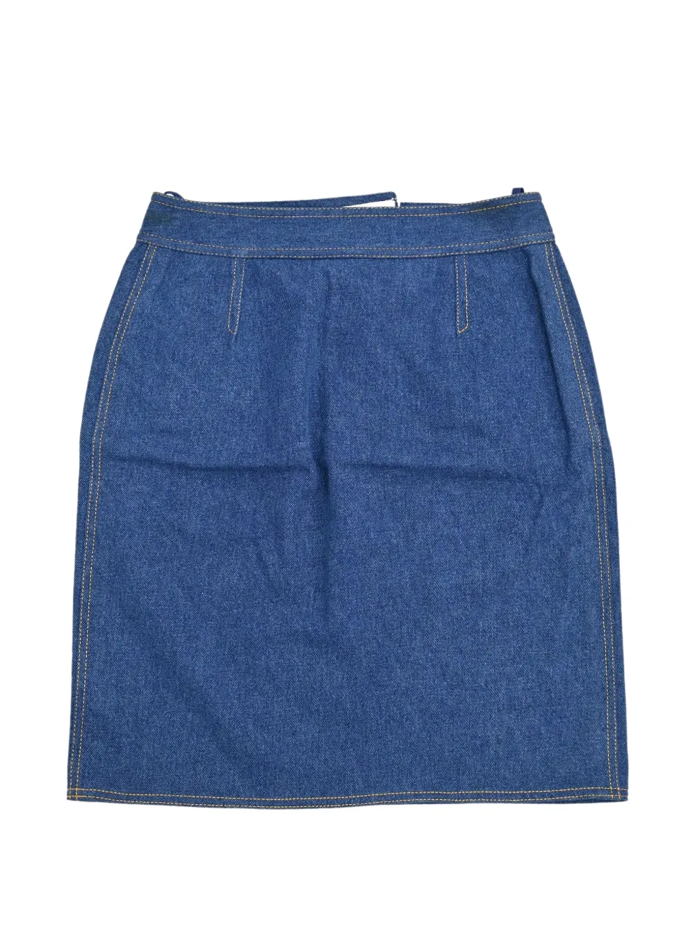 CHANEL Pre-Owned 1994 button-detail denim mini skirt - Blau