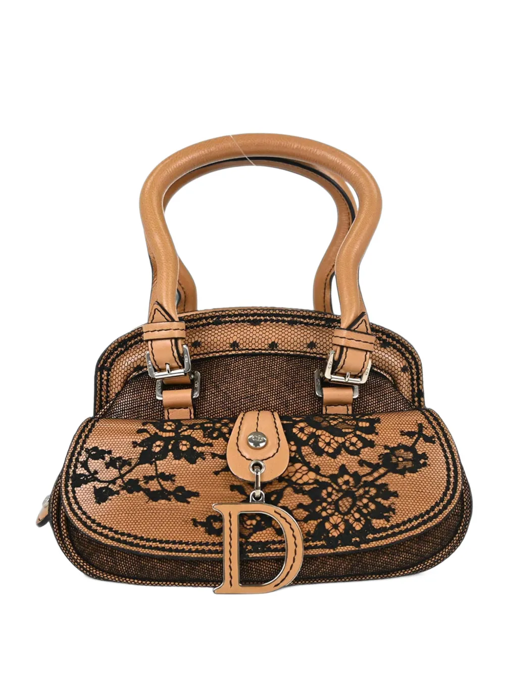 Christian Dior Pre-Owned Detective lace-detail tote bag - Brown