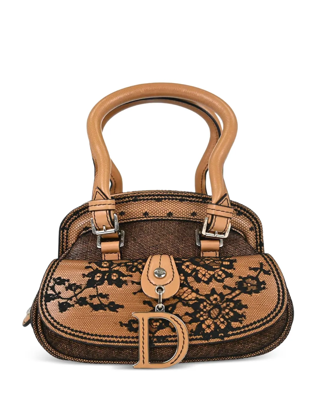 Christian Dior Pre-Owned Detective lace-detail tote bag - Marrone