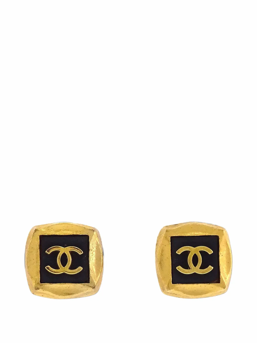 CHANEL Pre-Owned 1995 CC logo clip-on earrings - Gold