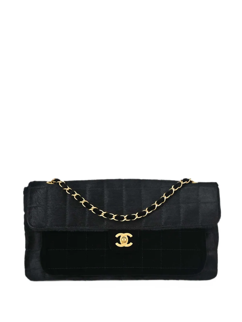 CHANEL Pre-Owned 2000-2002 Choco Bar shoulder bag - Black
