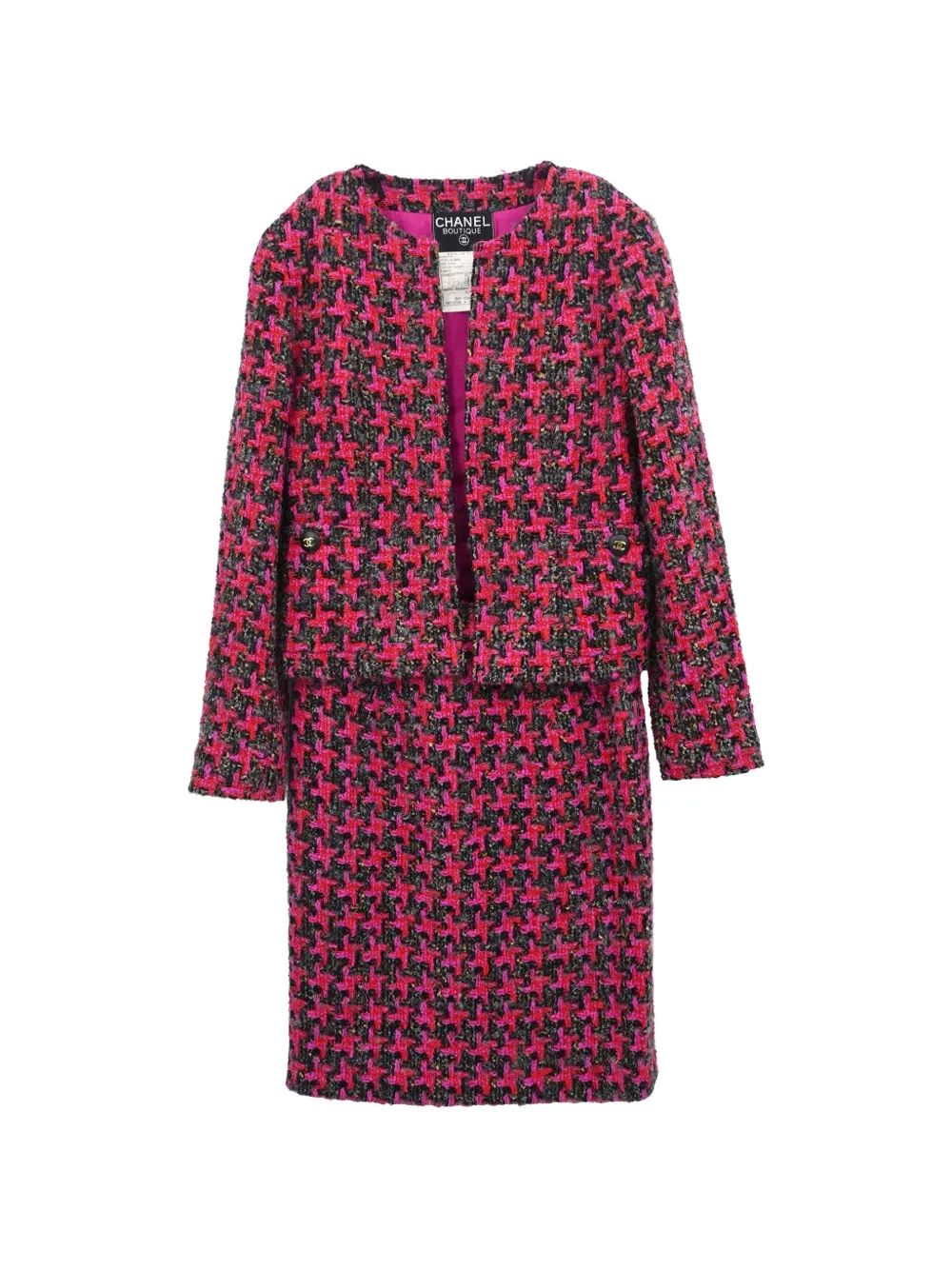 CHANEL Pre-Owned Tweed skirt suit - Schwarz
