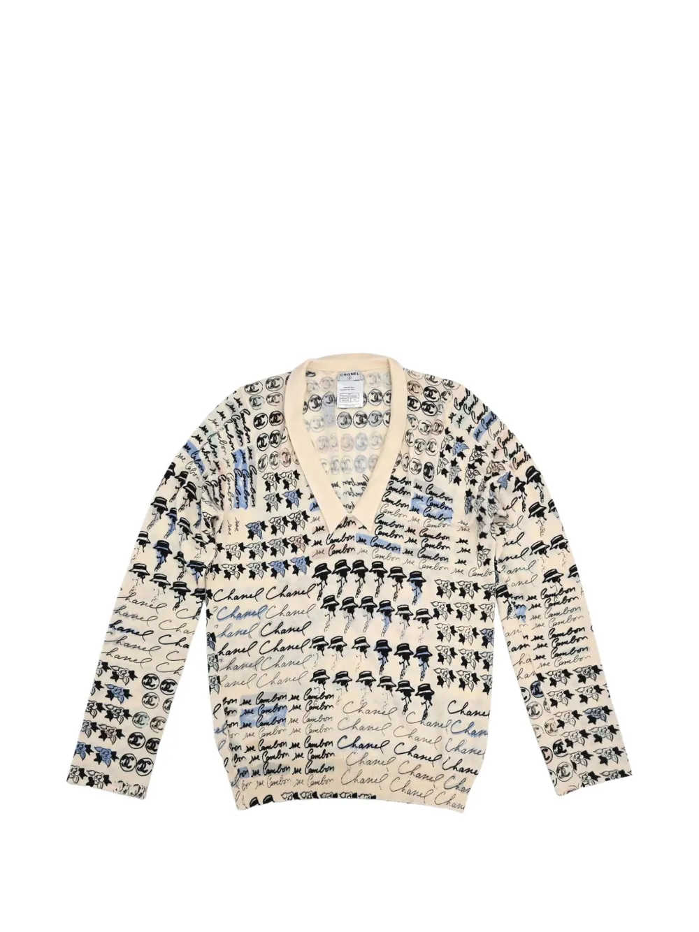 CHANEL Pre-Owned 2006 all-over print sweater - Nude