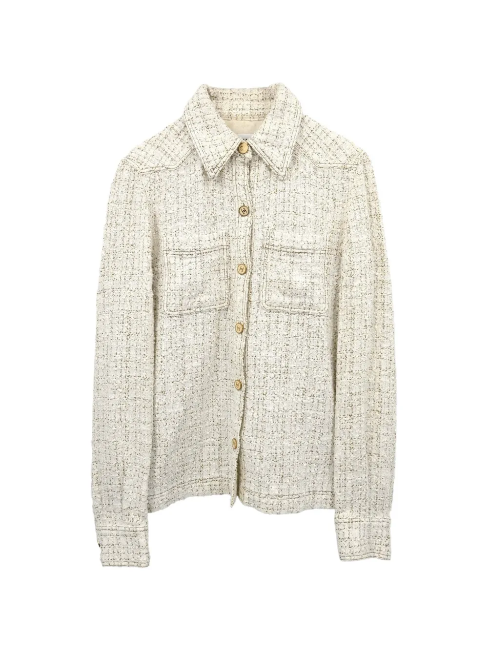 CHANEL Pre-Owned 2001 tweed jacket - Weiß