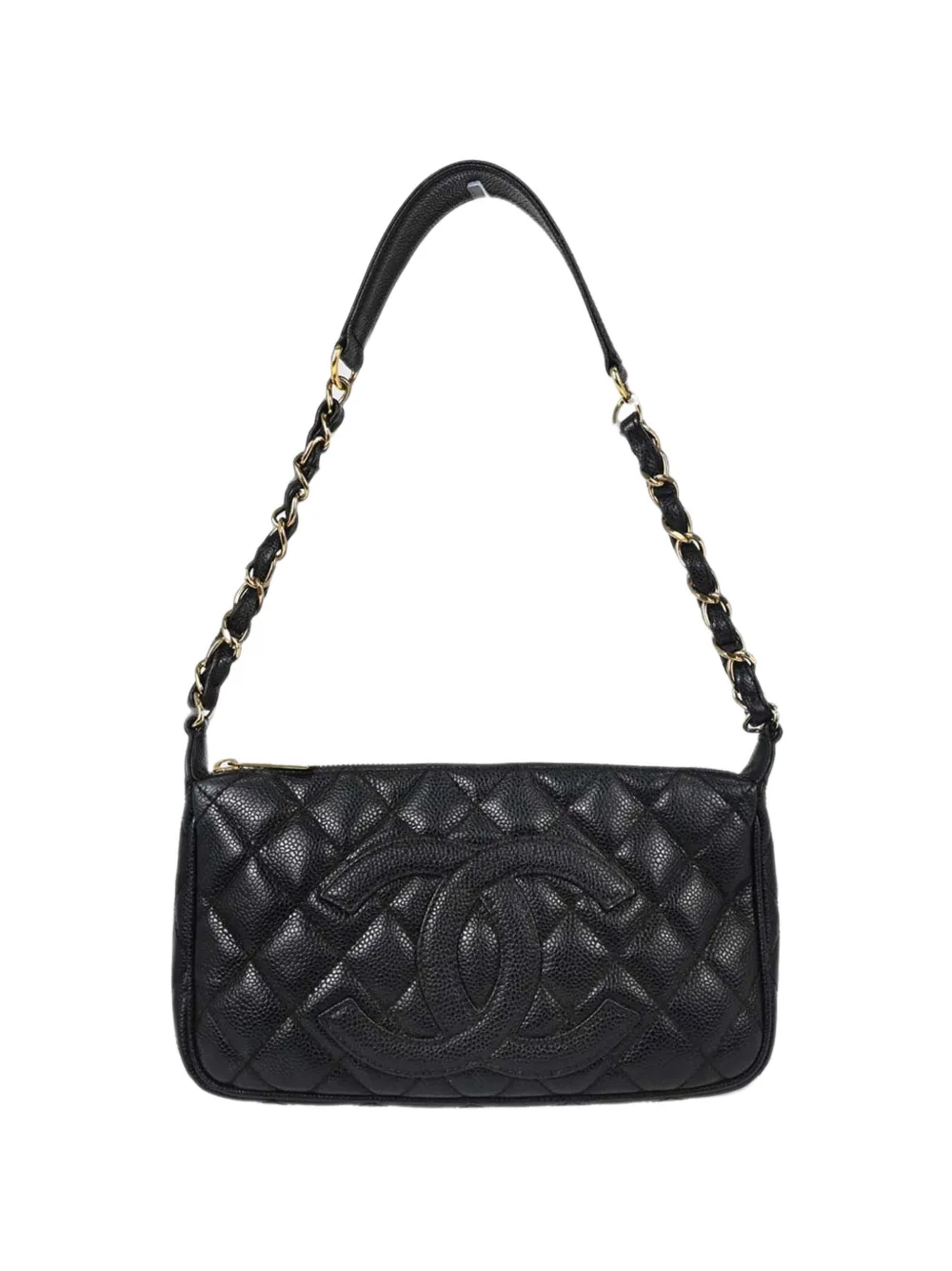 CHANEL Pre-Owned 2002-2003 quilted CC shoulder bag - Schwarz