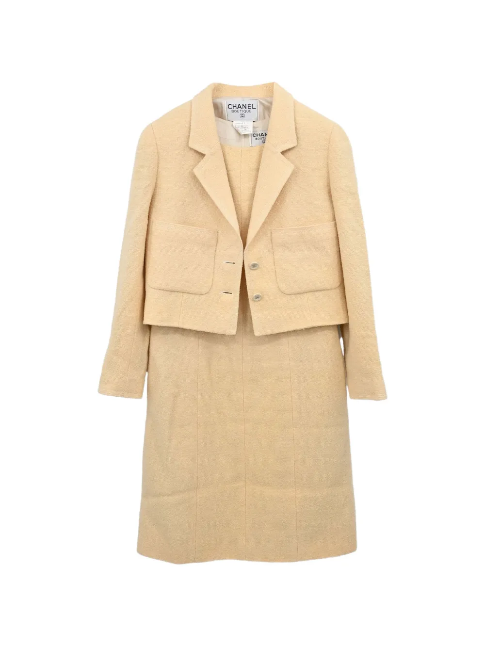 CHANEL Pre-Owned 1996 CC dress suit - Neutrals
