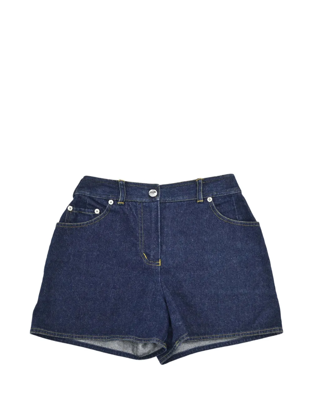 CHANEL Pre-Owned CC Interlocking denim shorts - Blau