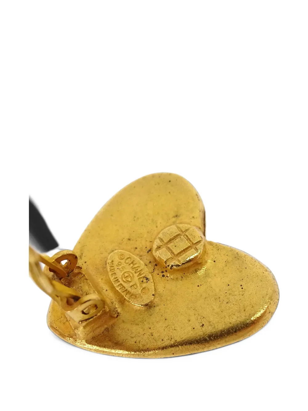 CHANEL Pre-Owned Heart CC clip-on earrings - Gold
