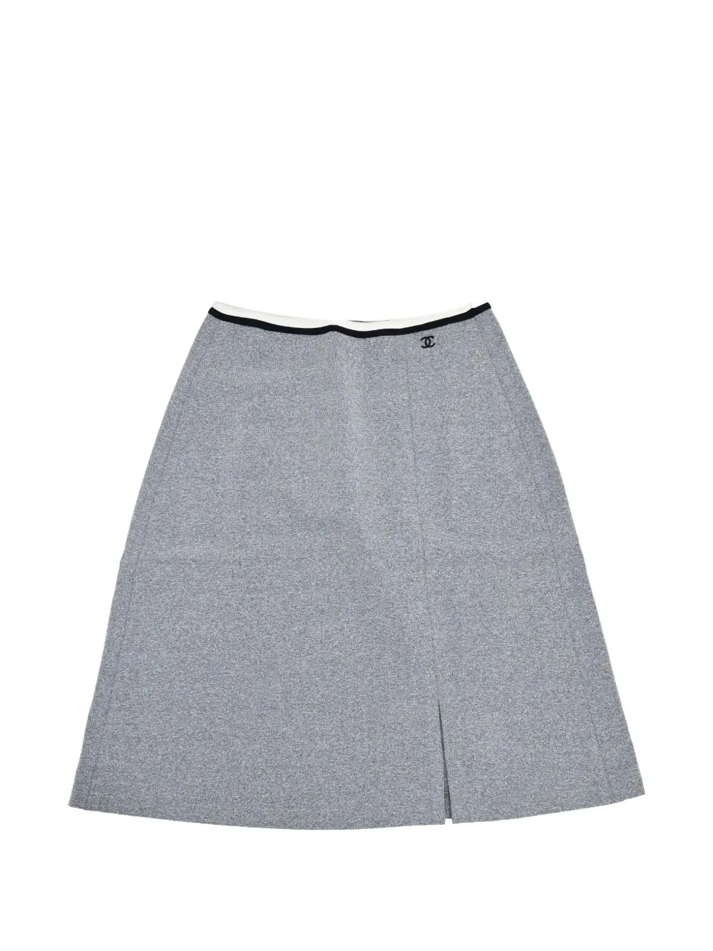 CHANEL Pre-Owned 1998 CC logo-embroidered midi skirt - Grau