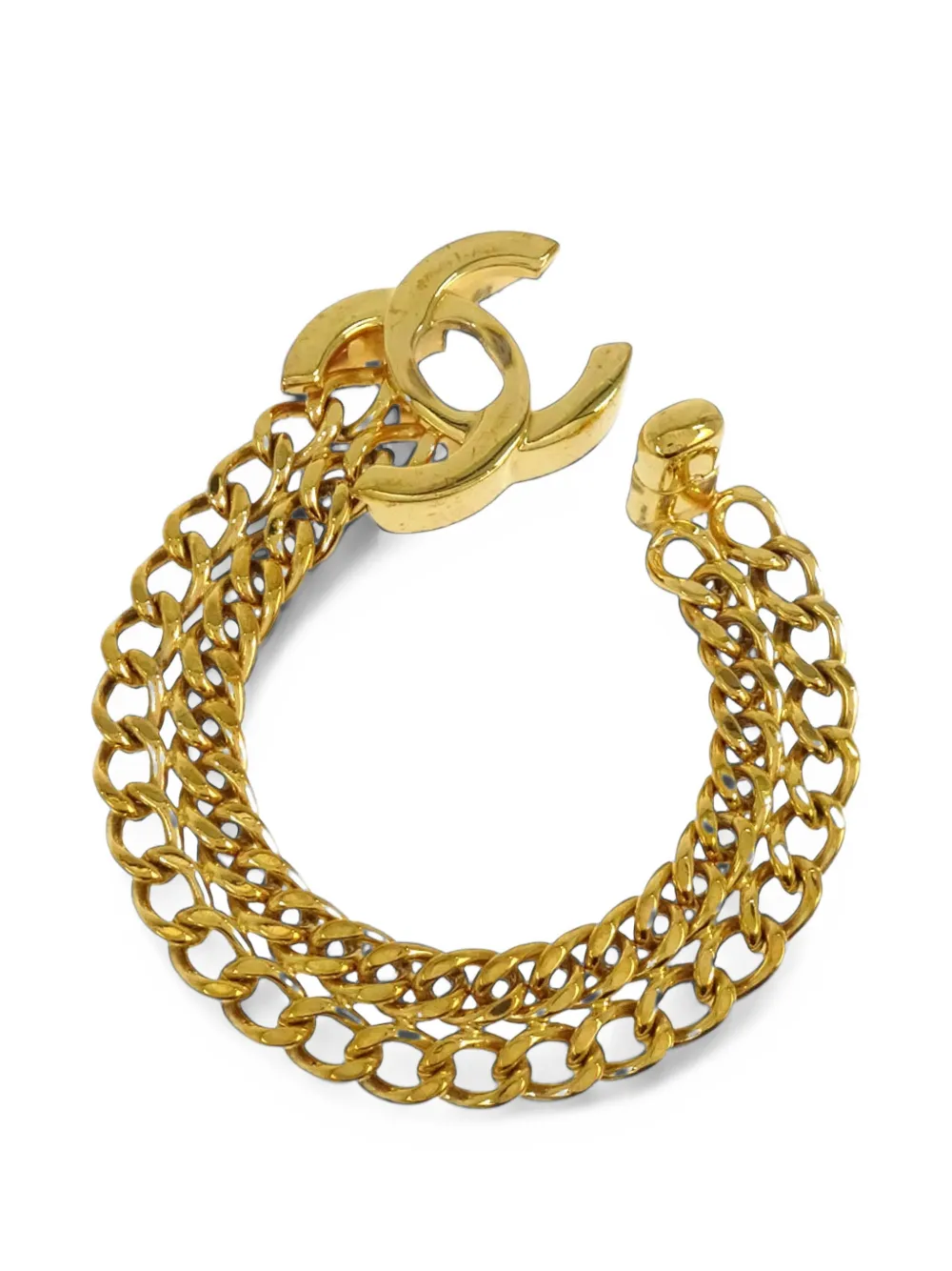 CHANEL Pre-Owned Turnlock chain bracelet - Gold