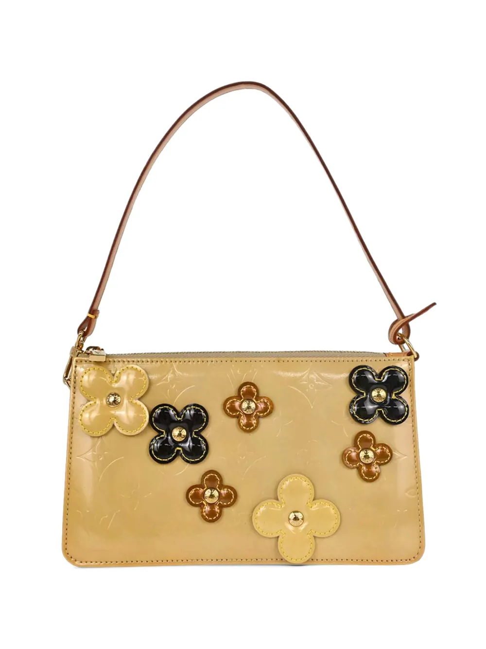 Louis Vuitton Pre-Owned Vernis Flower Lexington mini-tas Beige