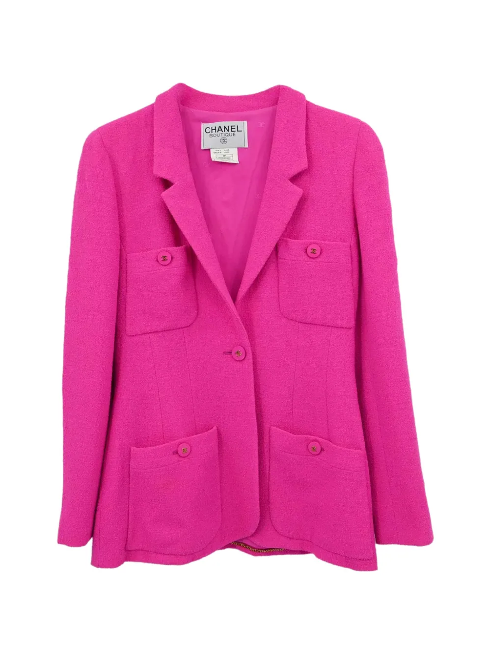 CHANEL Pre-Owned 1995 single-breasted Tweed jacket - Rosa