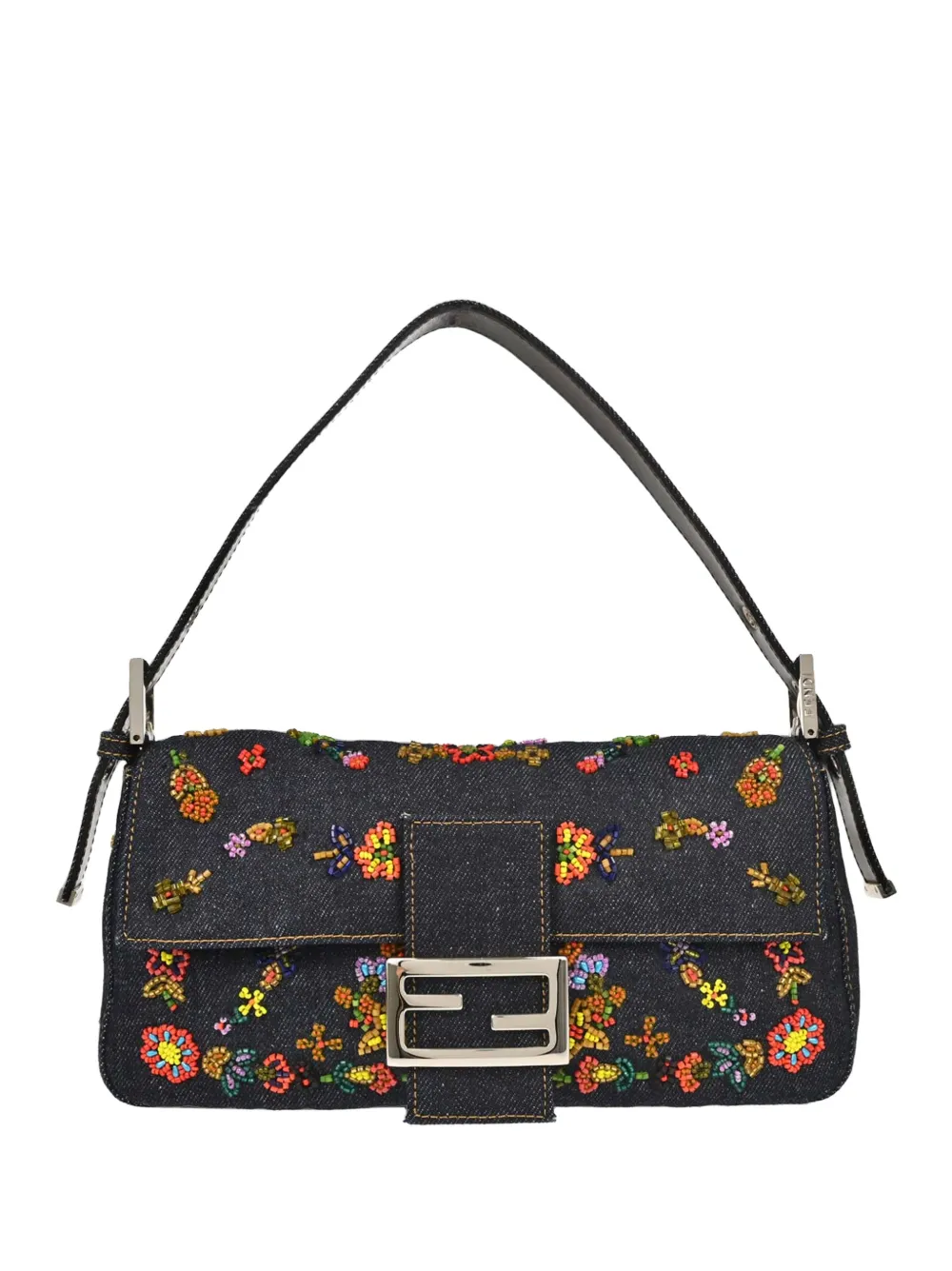 Fendi Pre-Owned beaded shoulder bag - Blau