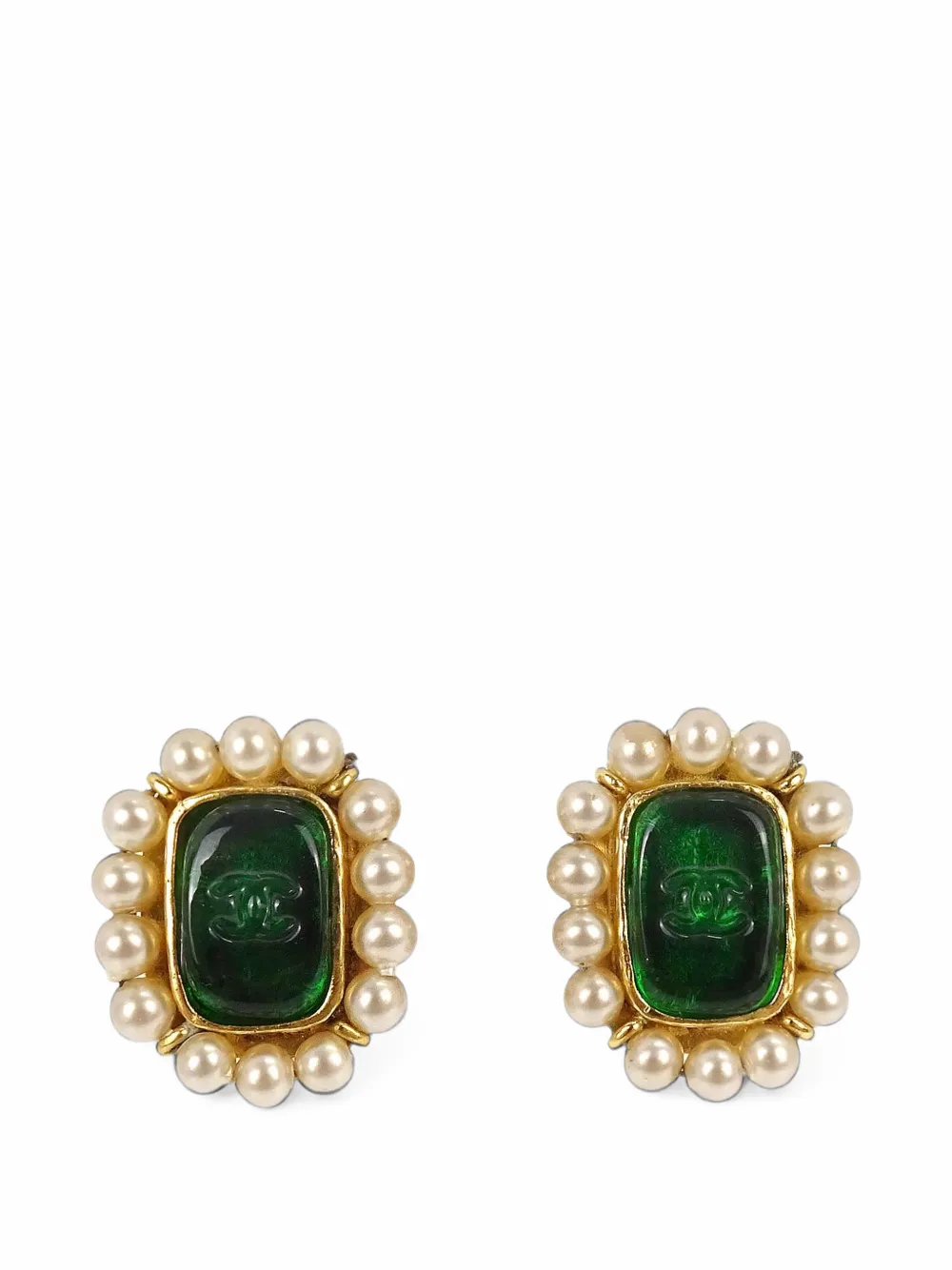 CHANEL Pre-Owned 1994 Gripoix Costume Pearl earrings - Gold