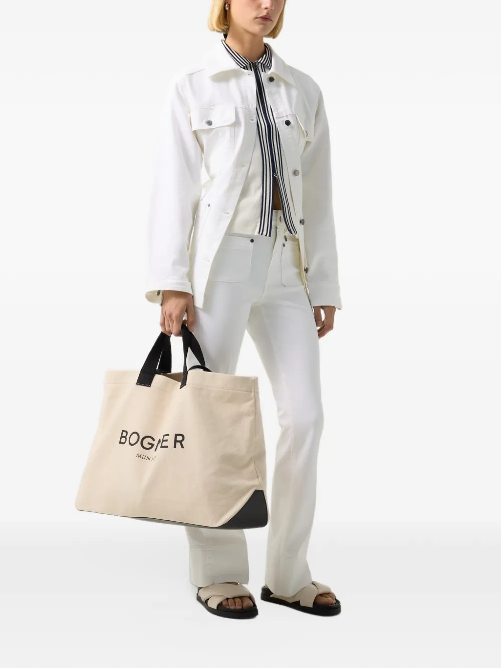 BOGNER Peppa zip-up polo top Wit