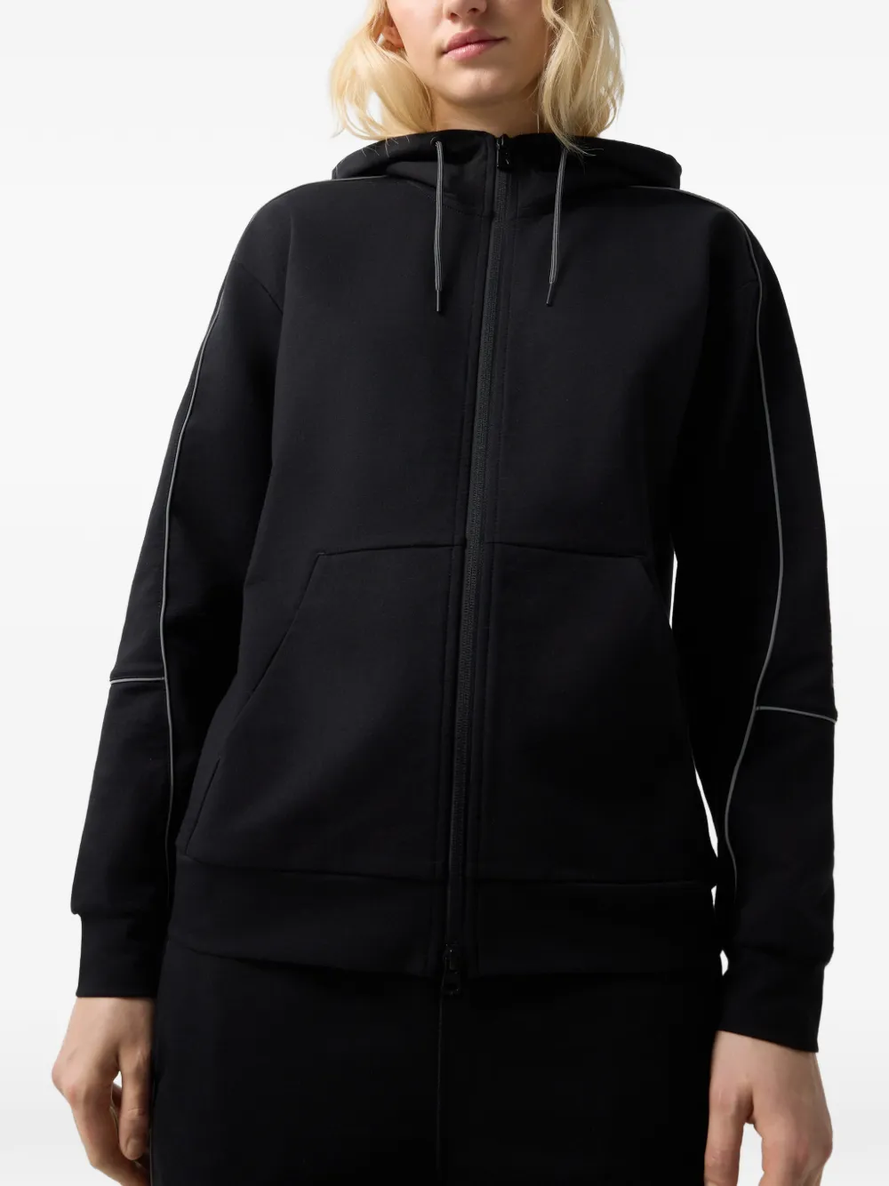 BOGNER FIRE+ICE Enia reflective-piping hoodie Zwart